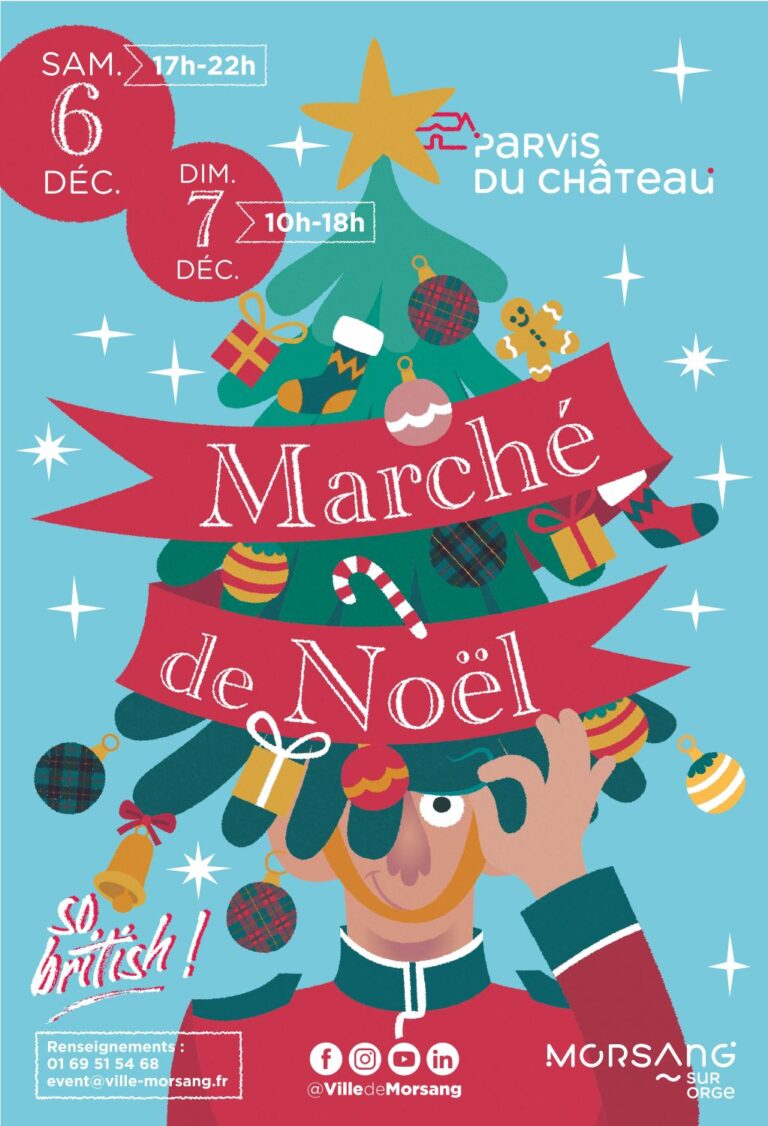 Affiche du marché de Noël, 6 et 7 décembre 2025