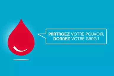 Goutte de sang et message 