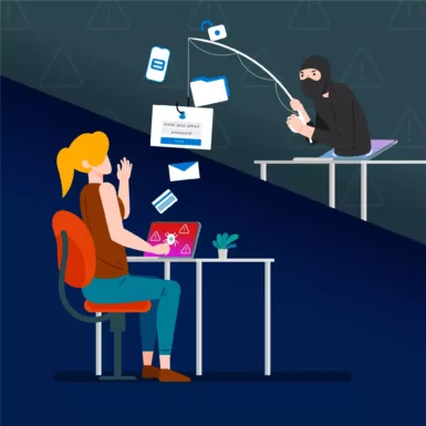 Un escroc muni d'une canne à pêche tente de dérober des données informatiques personnelles