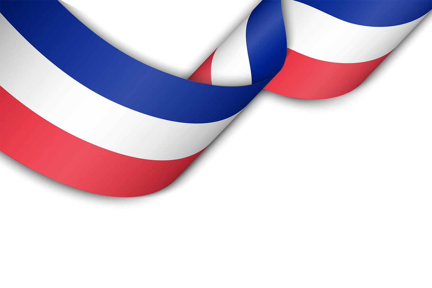 Ruban tricolore bleu, blanc, rouge