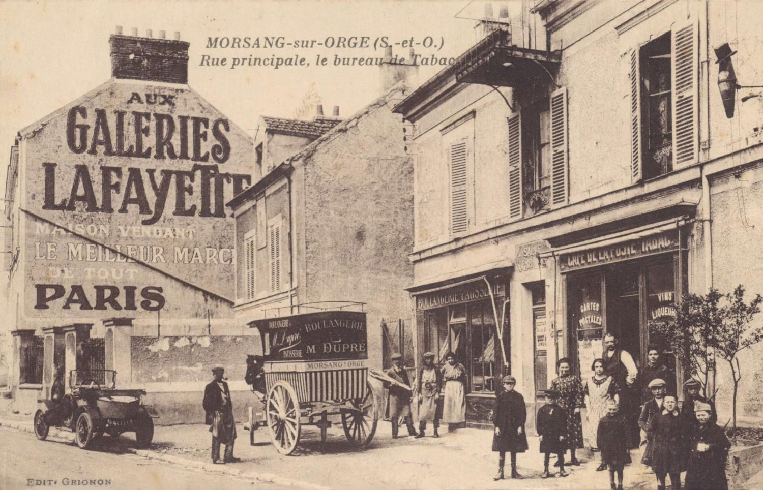 La boulangerie Dupré et le café-restaurant de la Poste