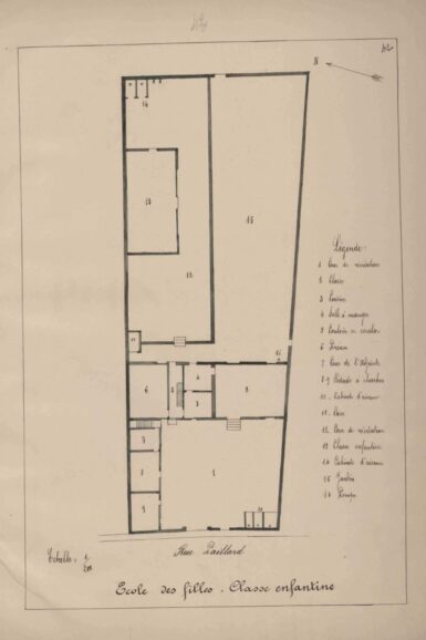 Plan de l'école des filles (1883)