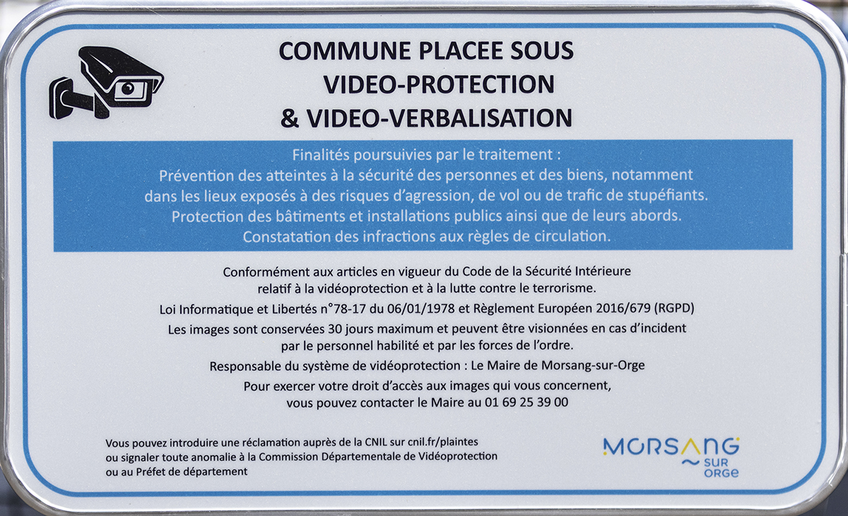 Panneau commune placée sous Vidéo Protection